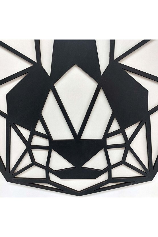 Dekoratif Geometrik 45 Cm Panda Ahşap Tablo Duvar Dekoru