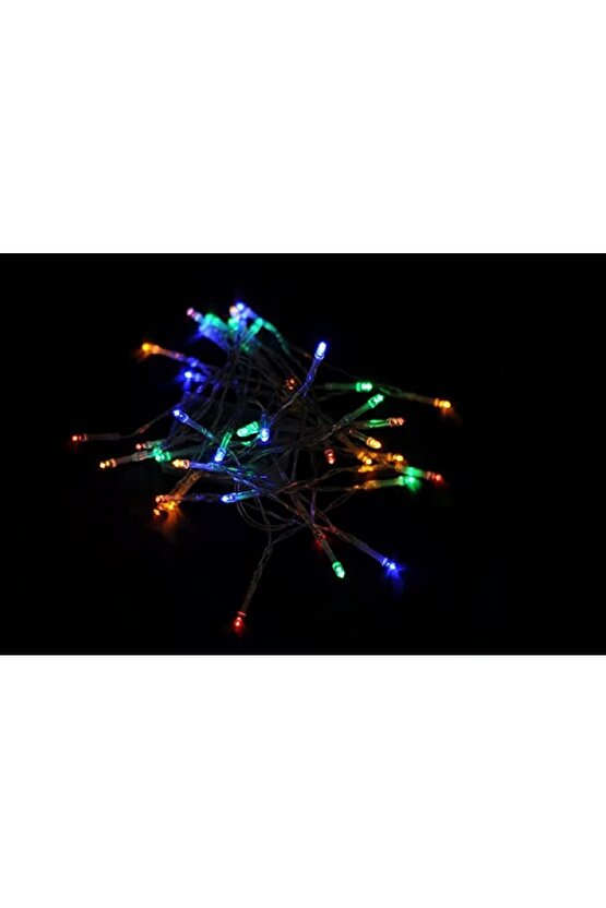 3 m 30 Led Şeffaf Kablo Rgb Renkli Pilli Led Işık Süs