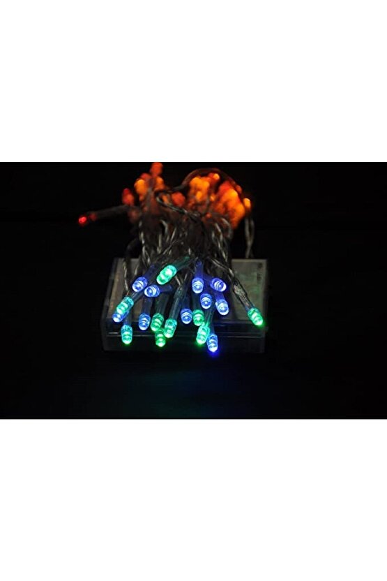 3 m 30 Led Şeffaf Kablo Rgb Renkli Pilli Led Işık Süs