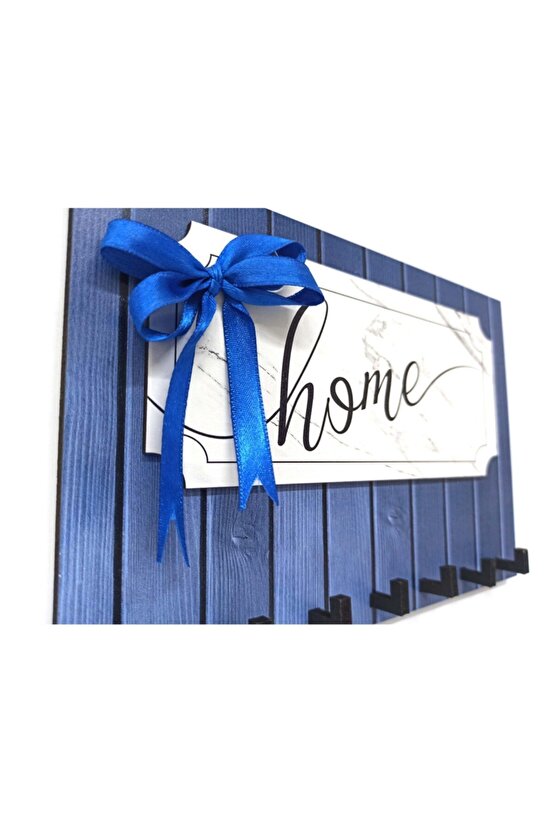 Dekoratif Home Yazılı Kurdele Süslü Hol Anahtarlık Dekor