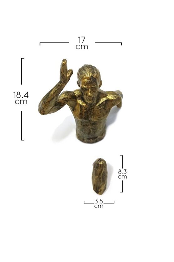 Üç Boyutlu 3d Sporcu Koşan Adam Modern Duvar Dekor Biblo Ev Ofis Süs