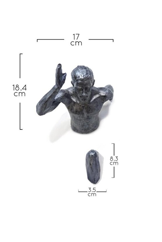 Üç Boyutlu 3d Sporcu Koşan Adam Modern Duvar Dekor Biblo Ev Ofis Süs