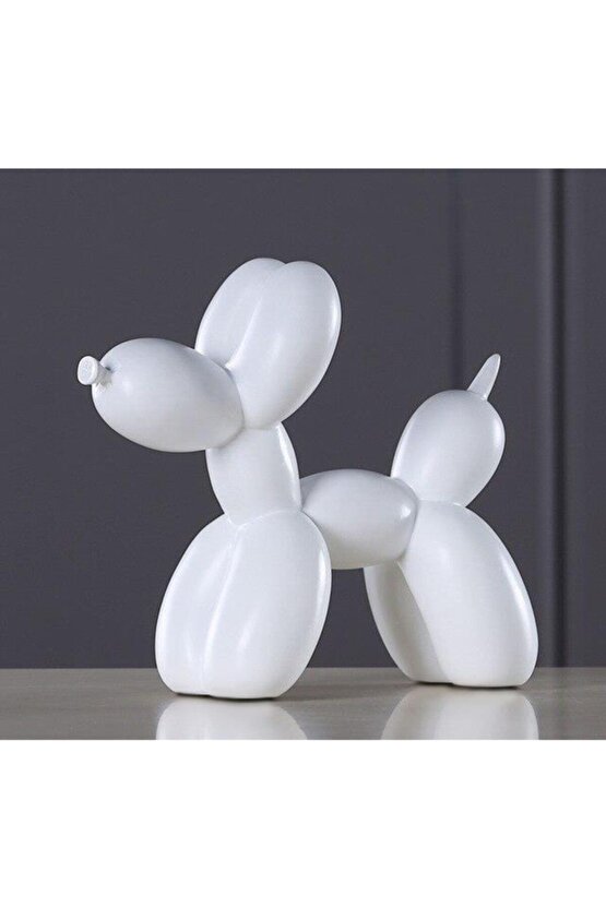 Modern Büyük Boy 20 cm Sevimli Balon Köpek Biblo Dekor