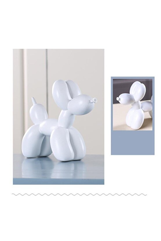 Modern Büyük Boy 20 cm Sevimli Balon Köpek Biblo Dekor