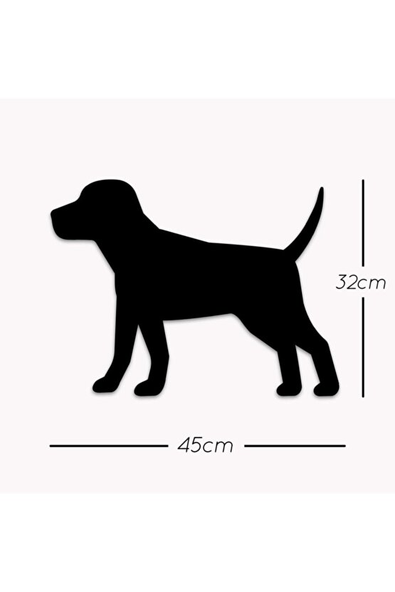 Yürüyen Köpek Led Işıklı Siyah Ahşap Tablo Duvar Dekor