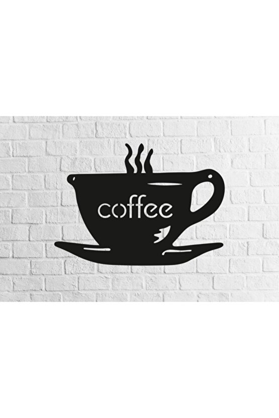 Dekoratif Coffee Cup Kahve Fincan Ahşap Duvar Tablo Dekor