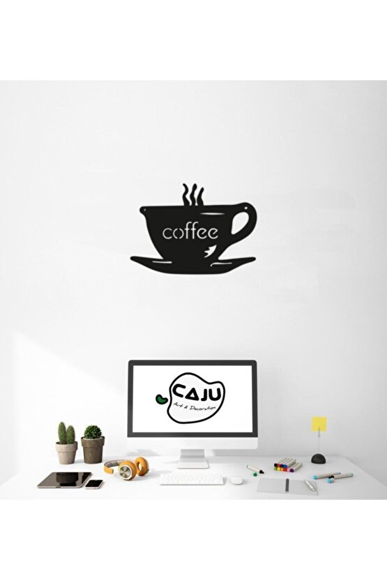 Dekoratif Coffee Cup Kahve Fincan Ahşap Duvar Tablo Dekor