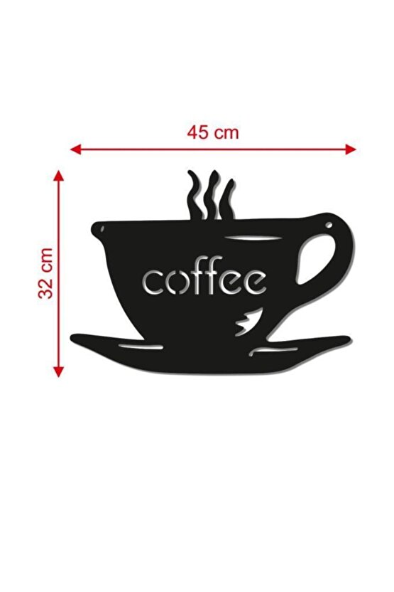 Dekoratif Coffee Cup Kahve Fincan Ahşap Duvar Tablo Dekor