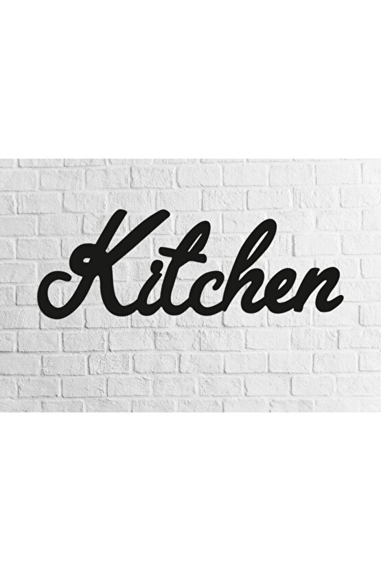 Dekoratif Kitchen Mutfak Yazılı Ahşap Duvar Tablo Dekor