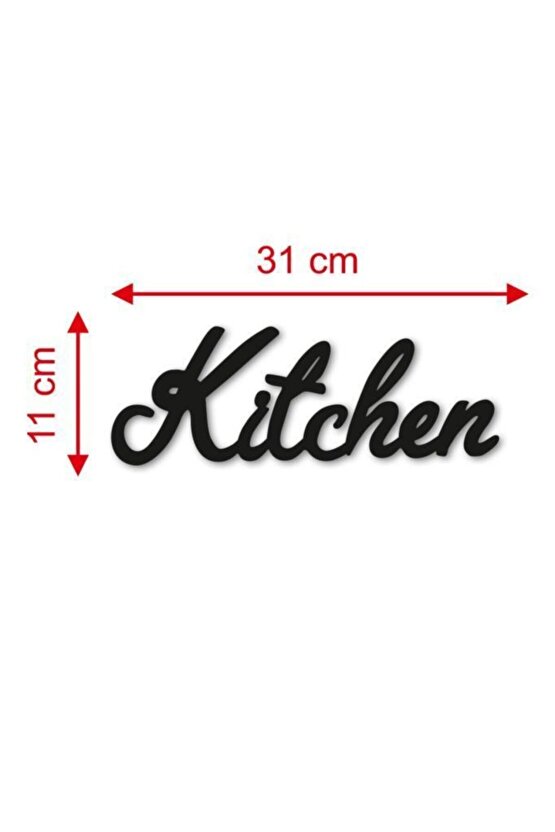 Dekoratif Kitchen Mutfak Yazılı Ahşap Duvar Tablo Dekor