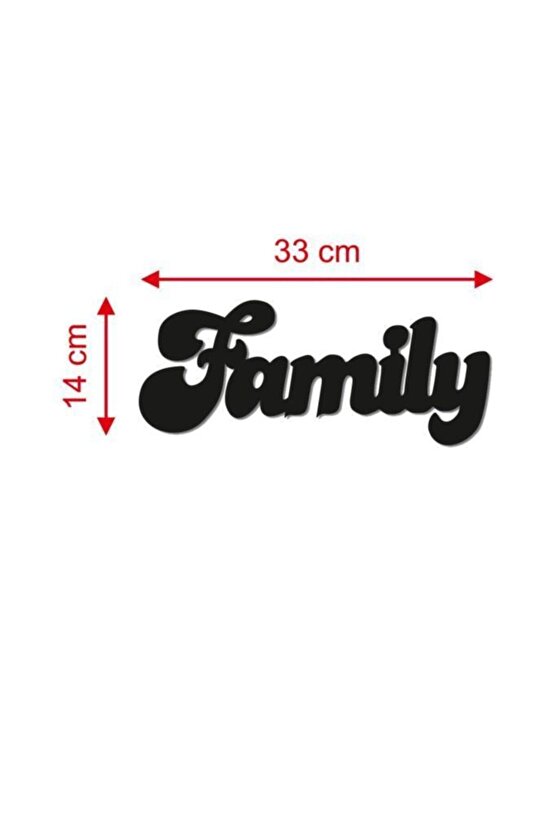 Dekoratif Family Aile Ahşap Duvar Tablo Duvar Dekor Yazı