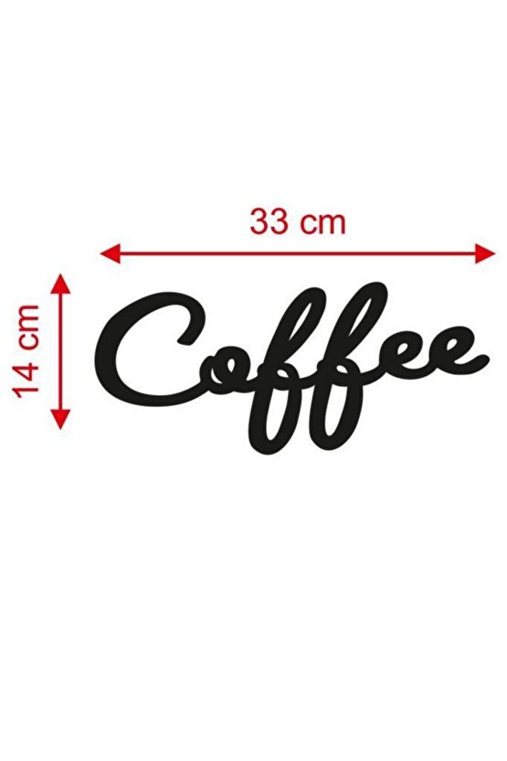 Dekoratif Coffee Kahve Yazısı Ahşap Duvar Dekoru Tablo