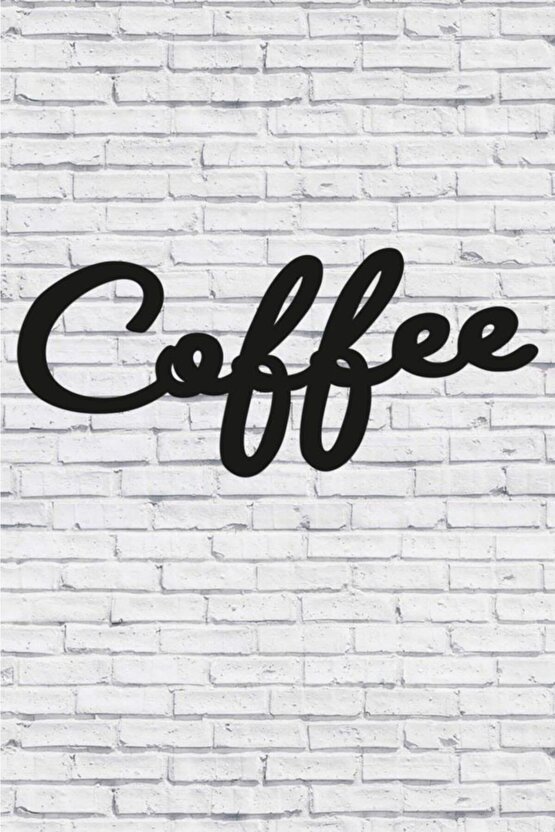 Dekoratif Coffee Kahve Yazısı Ahşap Duvar Dekoru Tablo