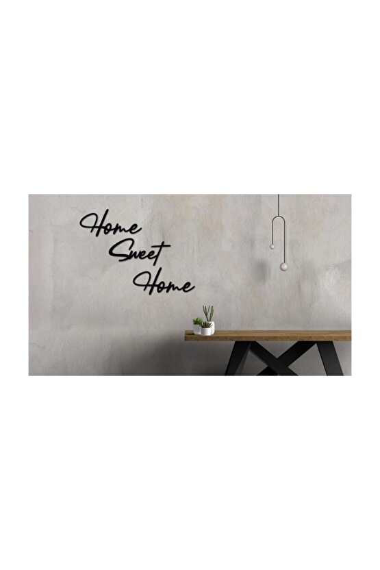 Dekoratif Home Sweet Home Yazılı Ahşap Tablo Duvar Süsü