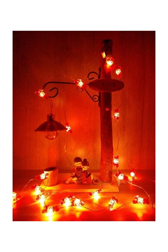 Dekoratif 2 Metre Günışığı Renkli Love Yazı Şekilli Peri Led Işık