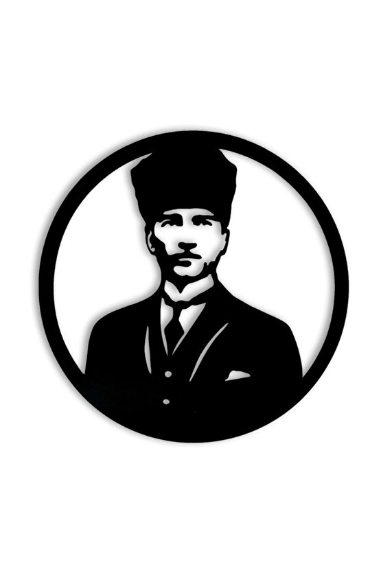 Dekoratif Ahşap Kesim Atatürk Portresi Büyük Duvar Tablo