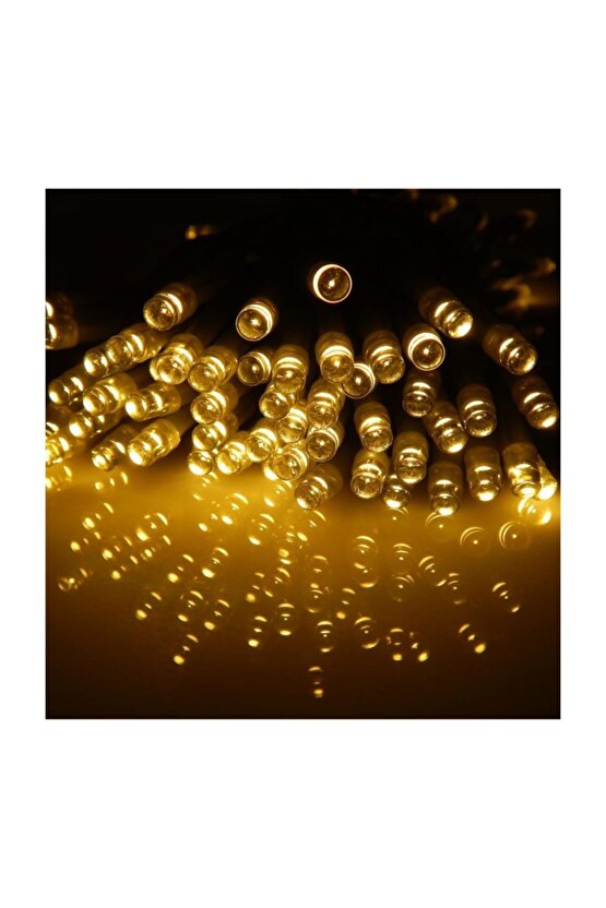 Dekoratif 5 Metre Günışığı Sarı Renk Pilli Şeffaf Ip Led Lamba
