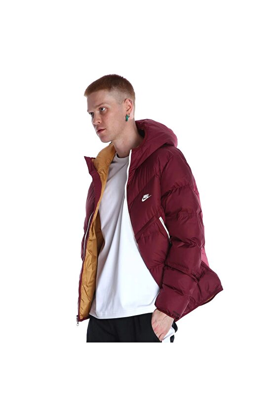 M Nk Sf Wr Pl-Fld Hd Jkt Erkek Kırmızı Günlük Stil Ceket DR9605-638
