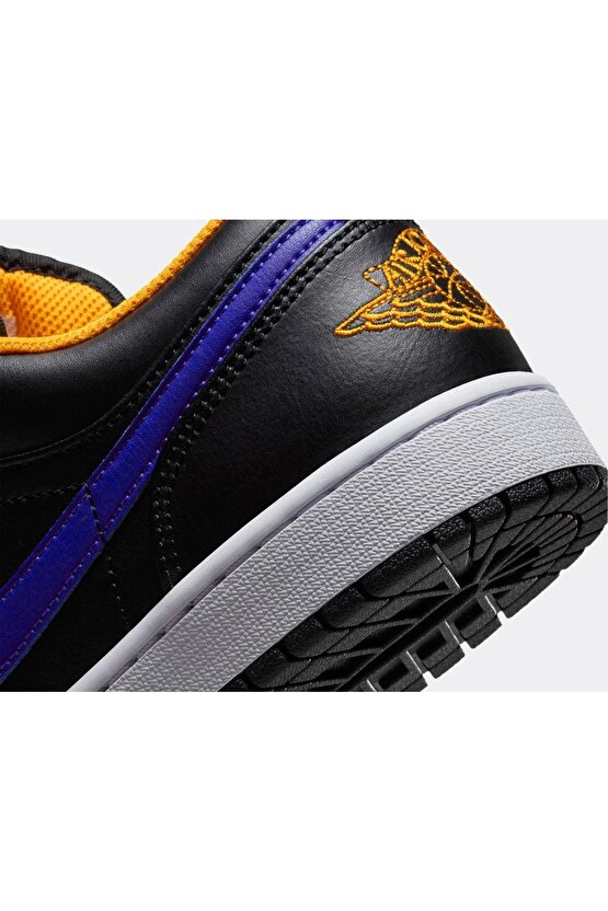 Siyah - Air Jordan 1 Low Dark Concord Spor Ayakkabı 553558-075