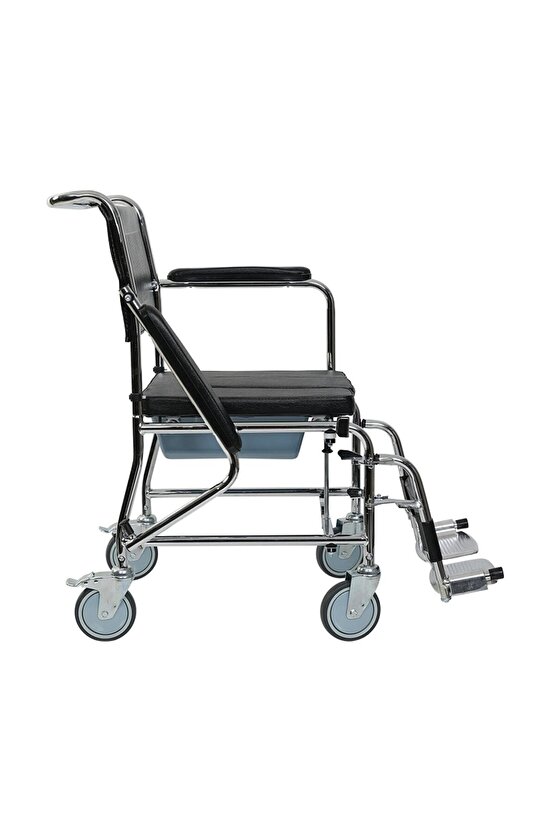 Alüminyum Katlanabilir Manuel Klozetli Banyo Sandalyesi Comfortable Wheelchair