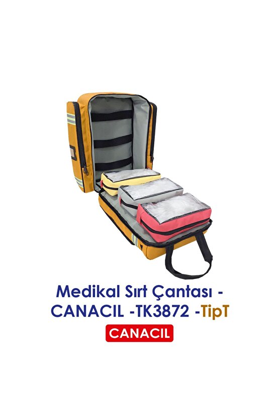 TipT Medikal Sırt Çantası - CANACIL -TK3872 - Turuncu