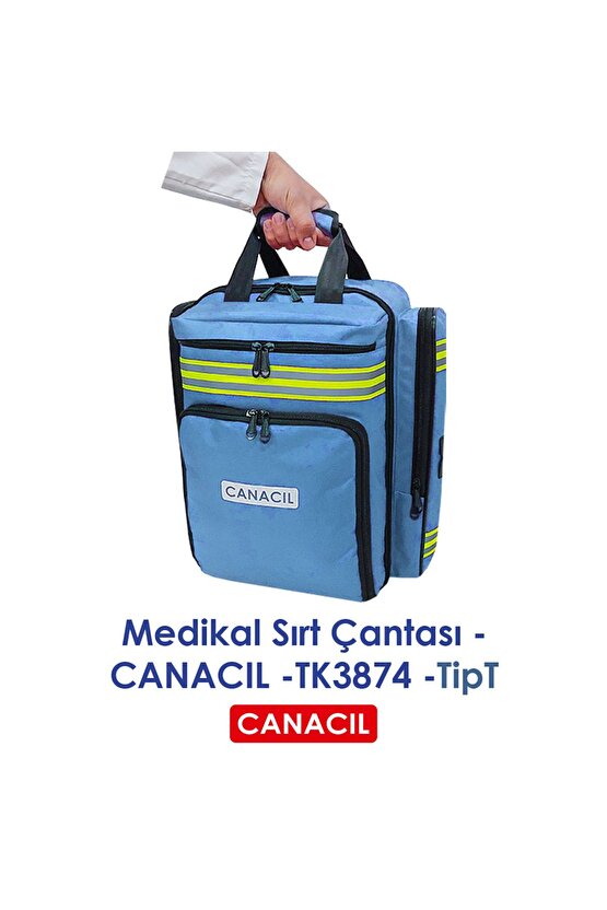 TipT Medikal Sırt Çantası - CANACIL -TK3874 - Mavi