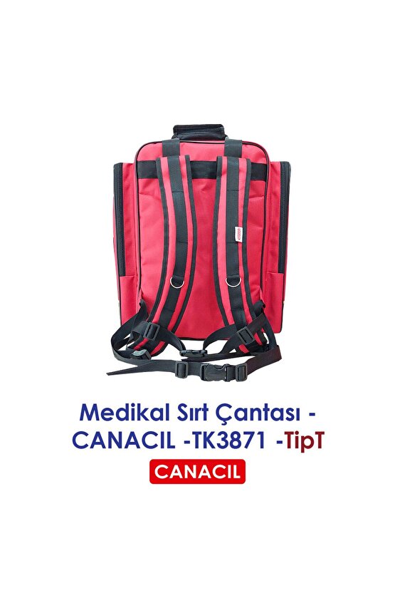 TipT Medikal Sırt Çantası - CANACIL -TK3871 - Kırmızı