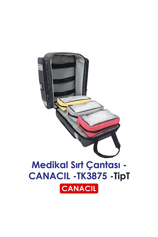TipT Medikal Sırt Çantası - CANACIL -TK3875 - Siyah
