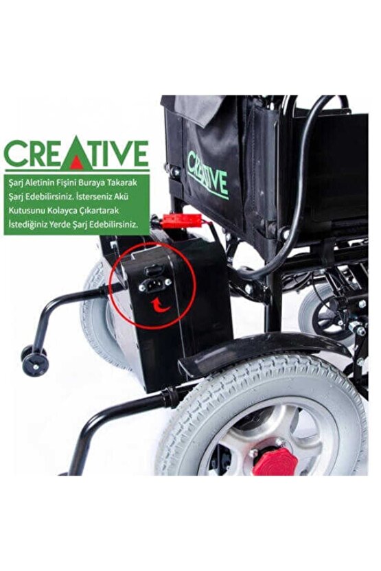 Creative Cr-1002 Akülü Tekerlekli Sandalye Ekonomik Fiyatlı