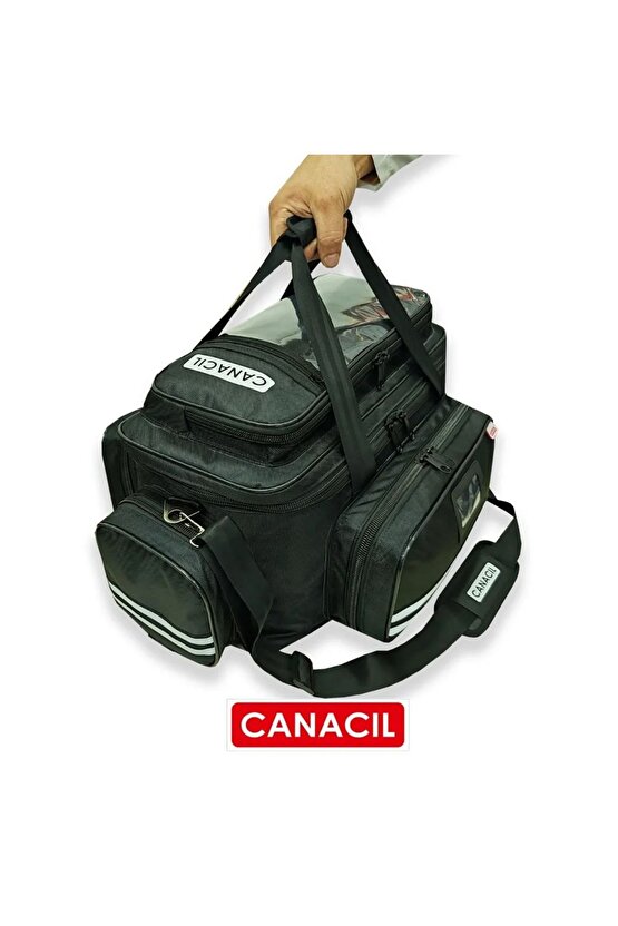63 Cm Travma Çantası - Siyah - CANACIL - MAHİR Serisi