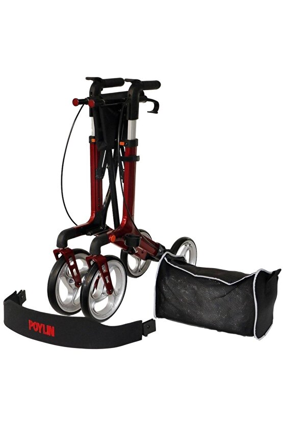 Poylin P888 Ultra Lüks Rollatör Kırmızı