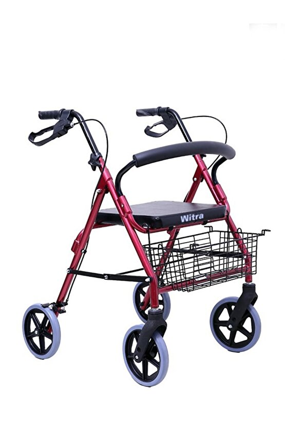 Alüminyum sepetli tekerlekli rollator