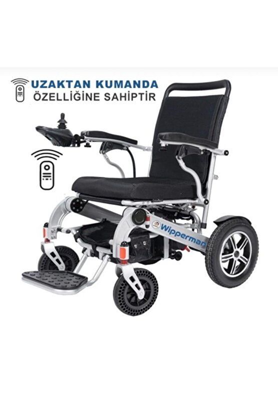 OTOMATİK FREN SİSTEMLİ PORTATİF KATLANABİLİR LÜX AKÜLÜ TEKERLEKLİ SANDALYE