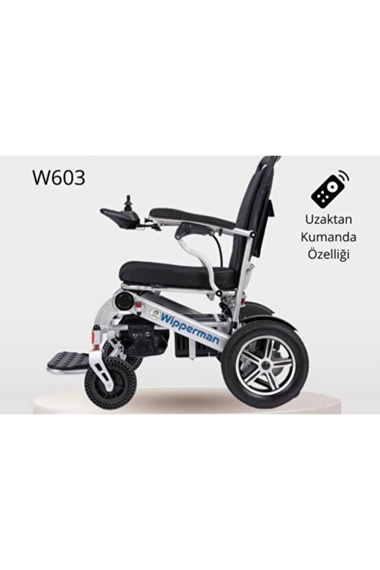OTOMATİK FREN SİSTEMLİ PORTATİF KATLANABİLİR LÜX AKÜLÜ TEKERLEKLİ SANDALYE
