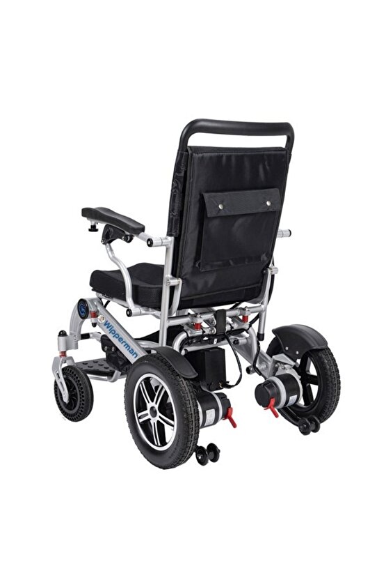 OTOMATİK FREN SİSTEMLİ PORTATİF KATLANABİLİR LÜX AKÜLÜ TEKERLEKLİ SANDALYE