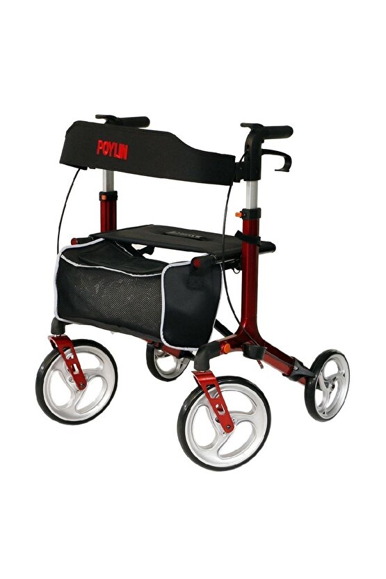 Poylin P888 Ultra Lüks Rollatör Kırmızı