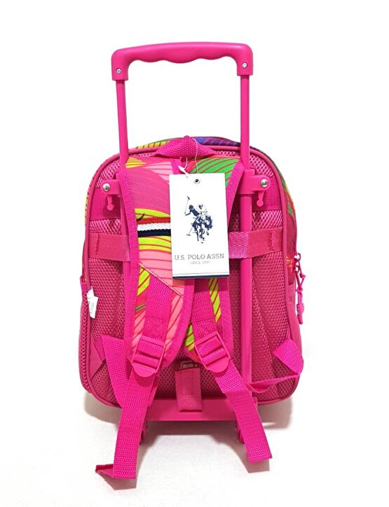 U.S. Polo Assn. Çekçekli Anaokulu Çantası Pembe
