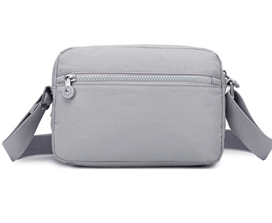Smart Bags Kadın Postacı Çantası Krinkıl Kumaş 3166 Açık Gri
