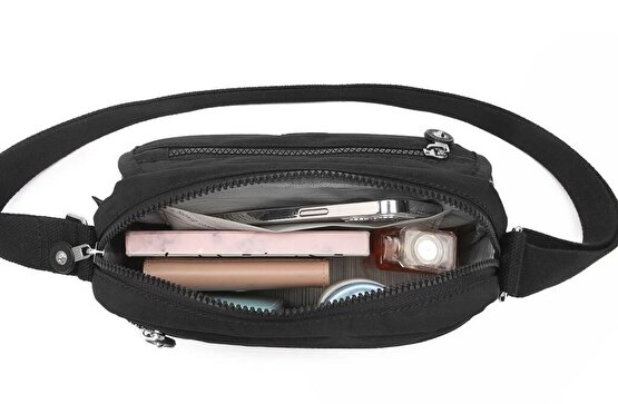 Smart Bags Kadın Postacı Çantası Krinkıl Kumaş 3166 Açık Gri