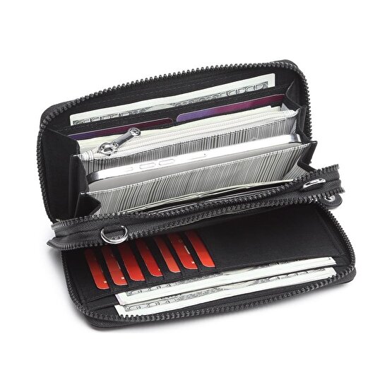 Smart Bags Çapraz Askılı Cüzdan Çanta Krinkıl Kumaş 3174 Siyah