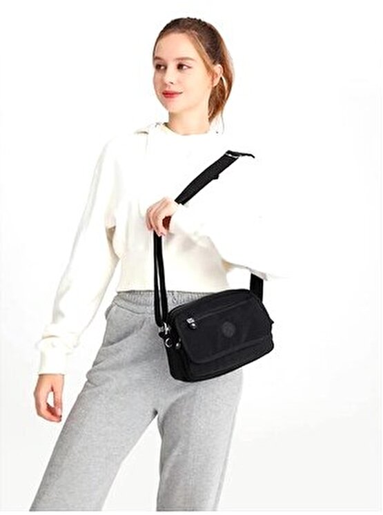 Smart Bags Kadın Postacı Çantası Krinkıl Kumaş 3166 Mor Flower