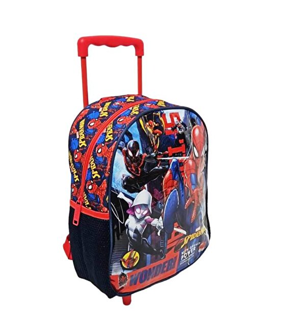 Spiderman Çekçekli Anaokulu Çantası 