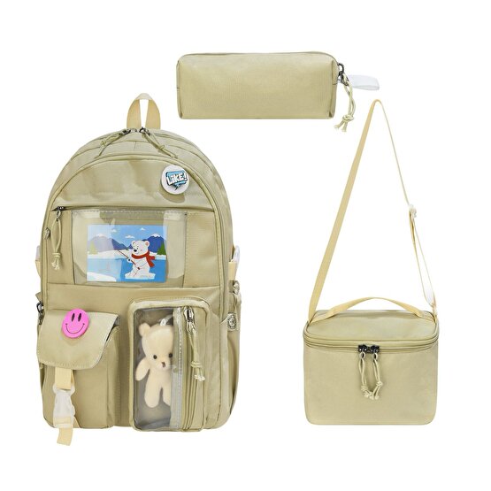 Master Pack İlkokul Çantası 3 lü Set Kore Modeli
