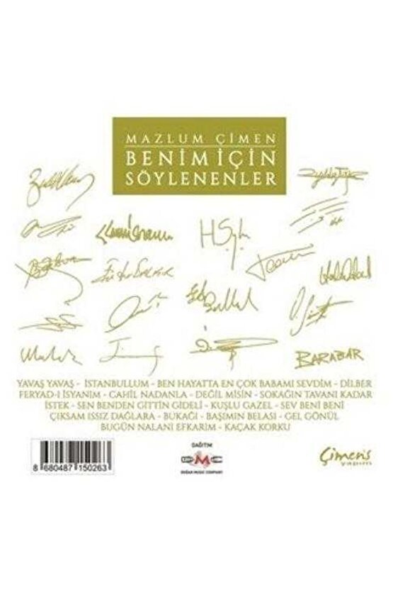 DMC - Mazlum Çimen ( Benim için Söylenenler ) 2 CD Ambalajında