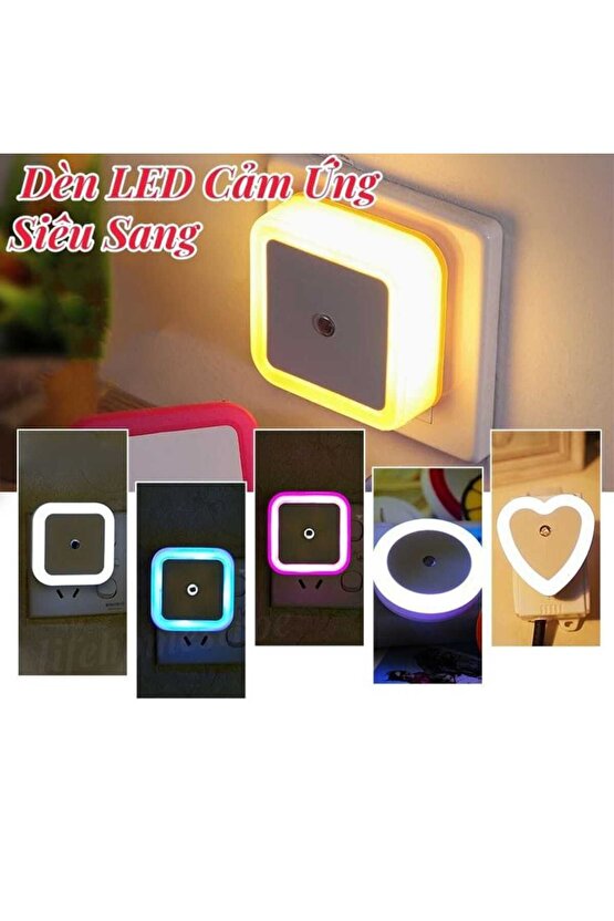 Fotoselli Led Gece Lambası, Amber Renk Sensörlü Gece Lambası, 1 Watt Amber Renk Led Gece Lambası