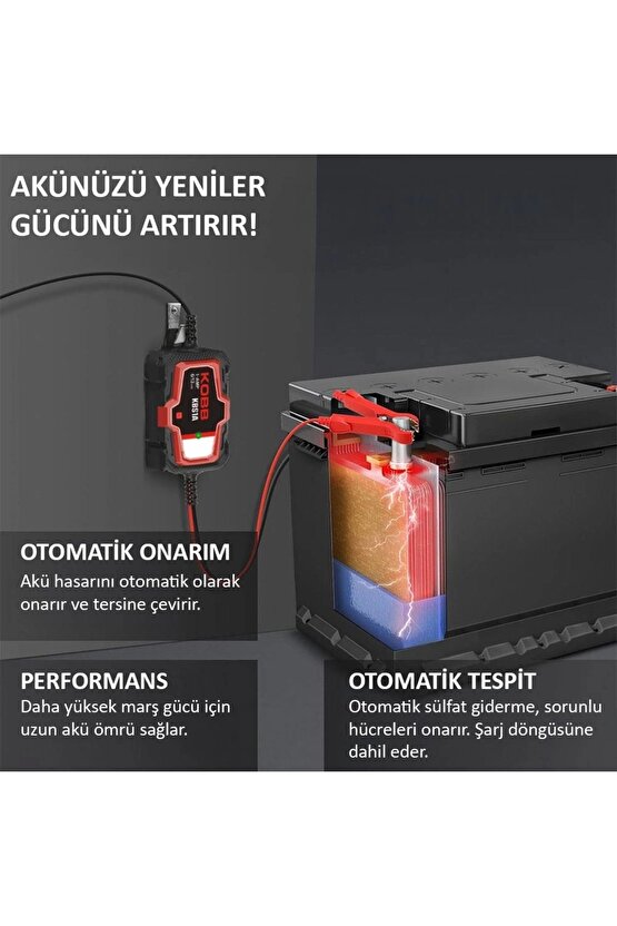 Kbs1a 6v12v 30ah Akıllı Akü Şarj Ve Akü Bakım  Desülfatör