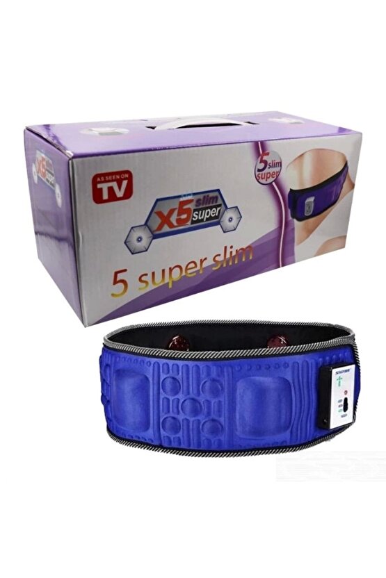 Super Slim 5 Motorlu Titreşimli Masaj Kemeri Göbek Eritme Aleti