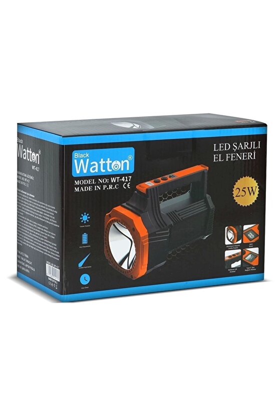 Led Şarjlı El Feneri 25w  Wt-417