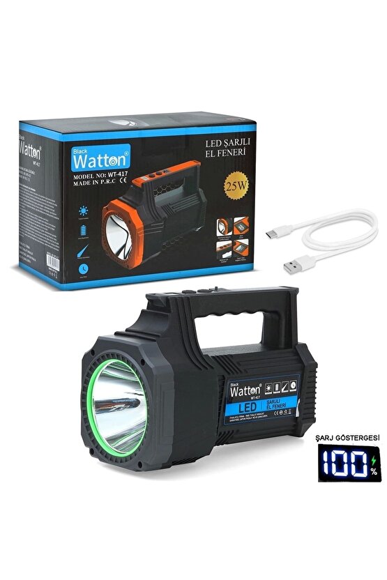 Led Şarjlı El Feneri 25w  Wt-417