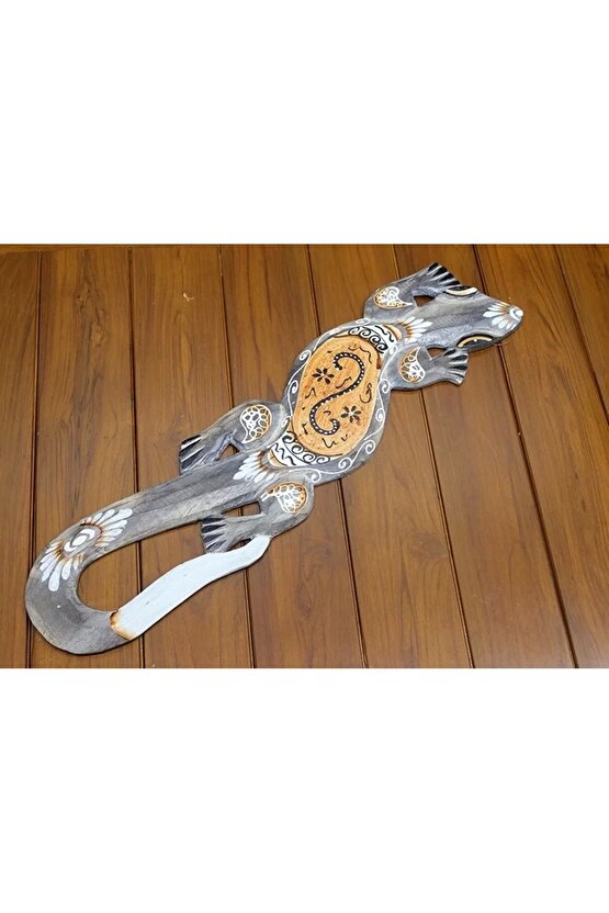 Ahşap Duvara Asmali Kertenkele Figürü Galileo-21
